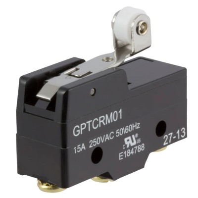 ZF Short Roller Lever Micro Switch, Screw Terminal, 15A, 250 V AC, SPDT GPTCRM01