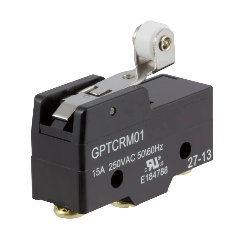 ZF Short Roller Lever Micro Switch, Screw Terminal, 15A, 250 V AC, SPDT GPTCRM01