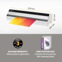 Fellowes Saturn A3 Hot Laminator with InstaHeat Technology, 320mm Width, 250μm Thickness, 30cm/min Speed 5736101