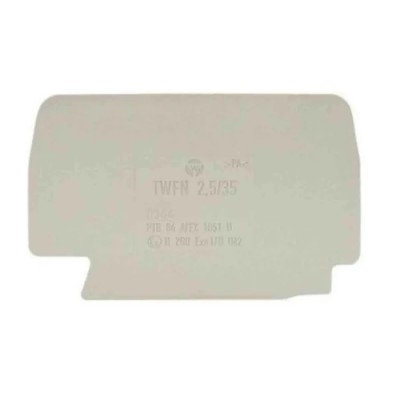 Wieland TWFN Series Grey Partition Plate for Use with DIN Rail Terminal Blocks WKFN 2,5 07.312.6855.0