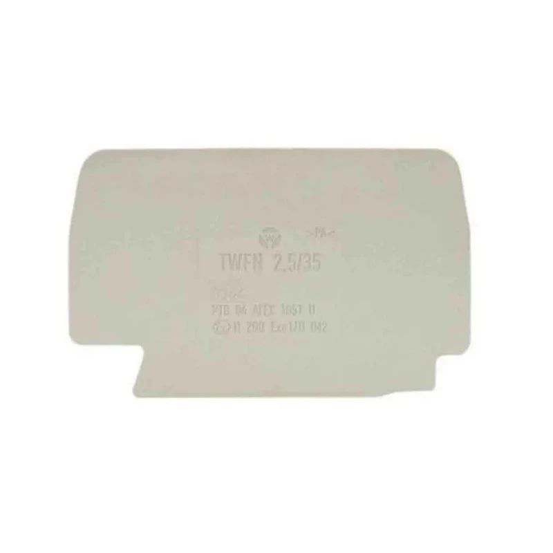 Wieland TWFN Series Grey Partition Plate for Use with DIN Rail Terminal Blocks WKFN 2,5 07.312.6855.0