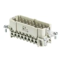 Wieland Male Insert Panel Mount Screw Terminal Connector 16 Contacts 16A 500V BAS STS 70.310.1640.0
