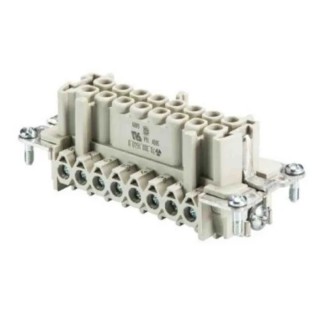 Wieland Heavy Duty Power Connector Insert Panel Mount Screw 16 Way 16A BAS BUS Female 500V 70.300.1640.0