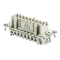Wieland Insert Panel Mount Screw Terminal 16 Way 16A BAS BUS Female Connector 500V 70.300.1640.0