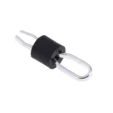 Keystone 1.6 mm Black Insulated Terminal Post Nylon Phosphor Bronze Body UL Standard 5011