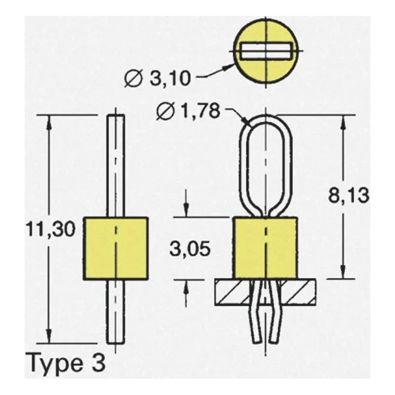 Keystone 1.6 mm Black Insulated Terminal Post Nylon Phosphor Bronze Body UL Standard 5011
