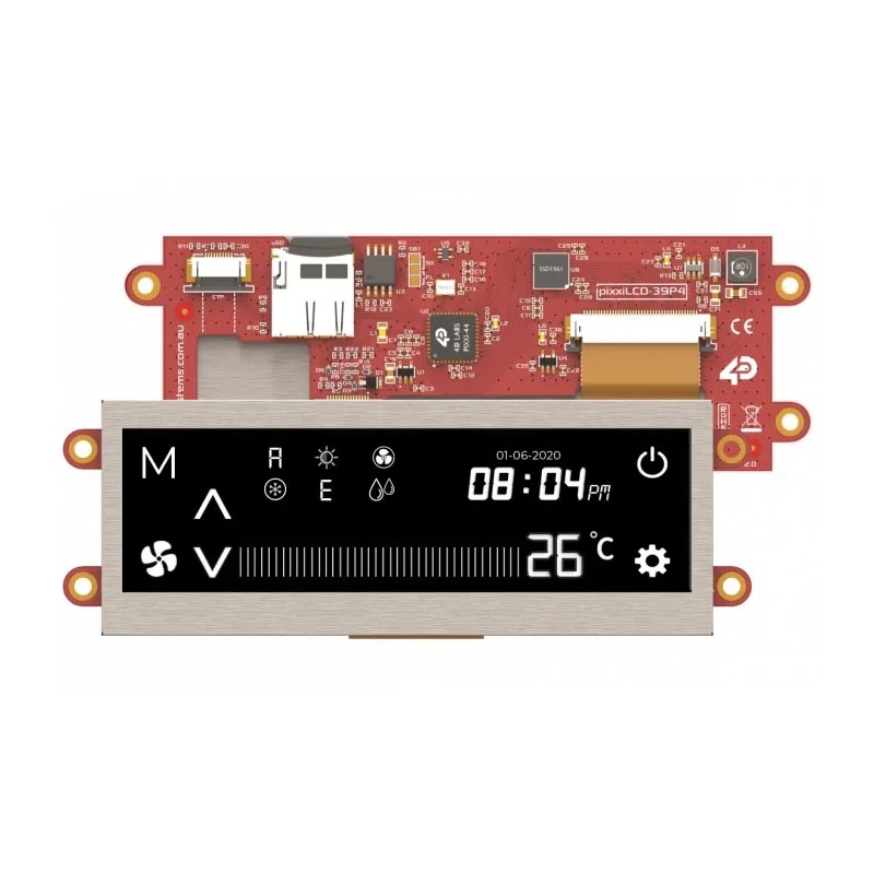 4D Systems pixxiLCD-39P4 LCD Colour Display 99.06 mm Diagonal, 480 x 128 Pixel, SPI Interface pixxiLCD-39P4
