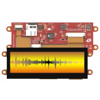 4D Systems LCD Colour Display Touch Screen 99.06 mm 480 x 128 pixel SPI Interface pixxiLCD-39P4-CTP