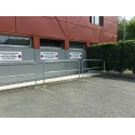 RS PRO Grey Safety Barrier Galvanised Steel Safety Railing 1m x 1m x 1m 40mm Diameter Base 150mm 204-1781