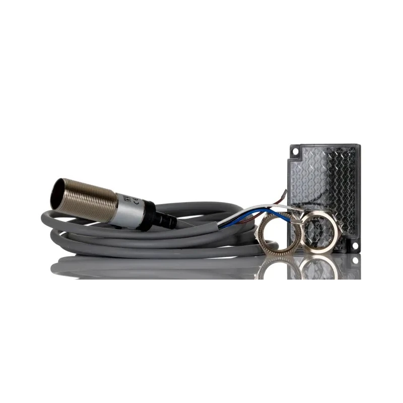 RS PRO Retroreflective Photoelectric Barrel Sensor, 3 m Detection Range, Infrared LED, NPN NO/NC Output, IP67 IP Rating IP67