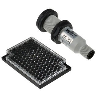 RS PRO Retroreflective Barrel Photoelectric Sensor 3 m Detection Range, NPN NO/NC Output, M18 Thread, IP67 IP Rating IP67