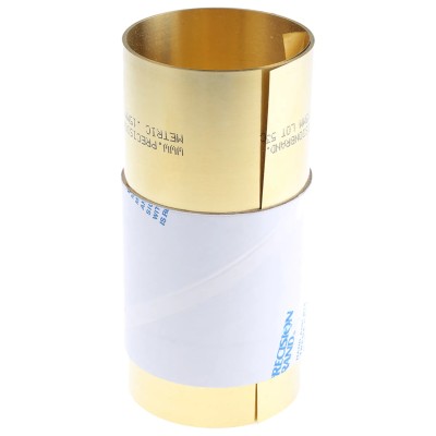 RS PRO Yellow Brass Shim 2.5 m Length x 150 mm Width x 0.15 mm Thickness 519-084
