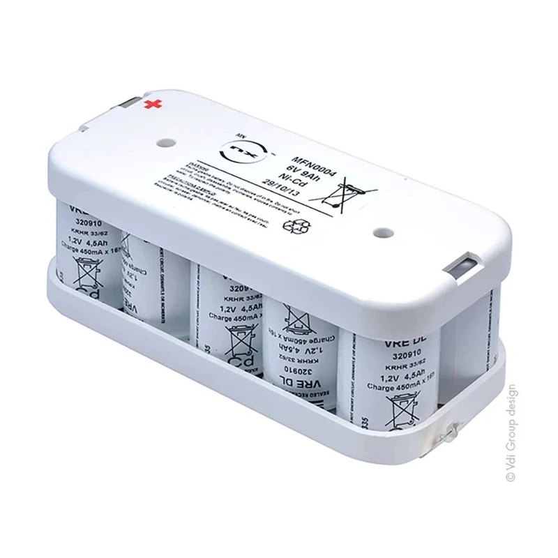RS PRO 6 V NiCd Rechargeable D Battery Pack 8 Ah 10 Cells 204-2746
