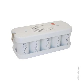 RS PRO 6 V NiCd Rechargeable D Battery Pack 8 Ah 10 Cells Emergency Lighting Battery 204-2745
