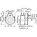 Crouzet Reversible Spur AC Geared Motor, 3.5 W, 2 Phase, 230 V, Panel Mounting 82524006