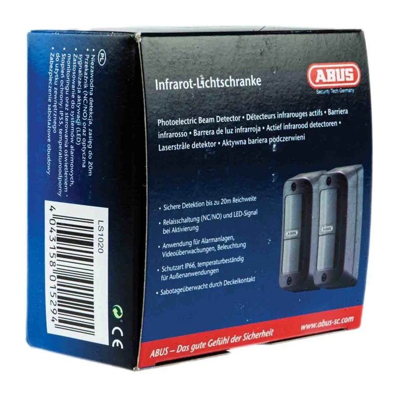 ABUS Security-Center IR Detector PIR Sensor 24V AC, ABS, IP66, 20m Sensor Range LS1020