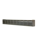 RS PRO Tilt Drawer Unit 9, Polypropylene Case with Transparent Tilt Drawers 68 mm x 600 mm x 78 mm 519-289