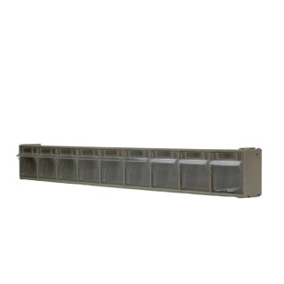 RS PRO Tilt Drawer Unit 9, Polypropylene Case with Transparent Tilt Drawers 68 mm x 600 mm x 78 mm 519-289