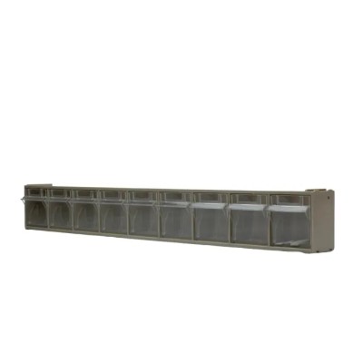 RS PRO Tilt Drawer Unit 9, Polypropylene Case with Transparent Tilt Drawers 68 mm x 600 mm x 78 mm 519-289