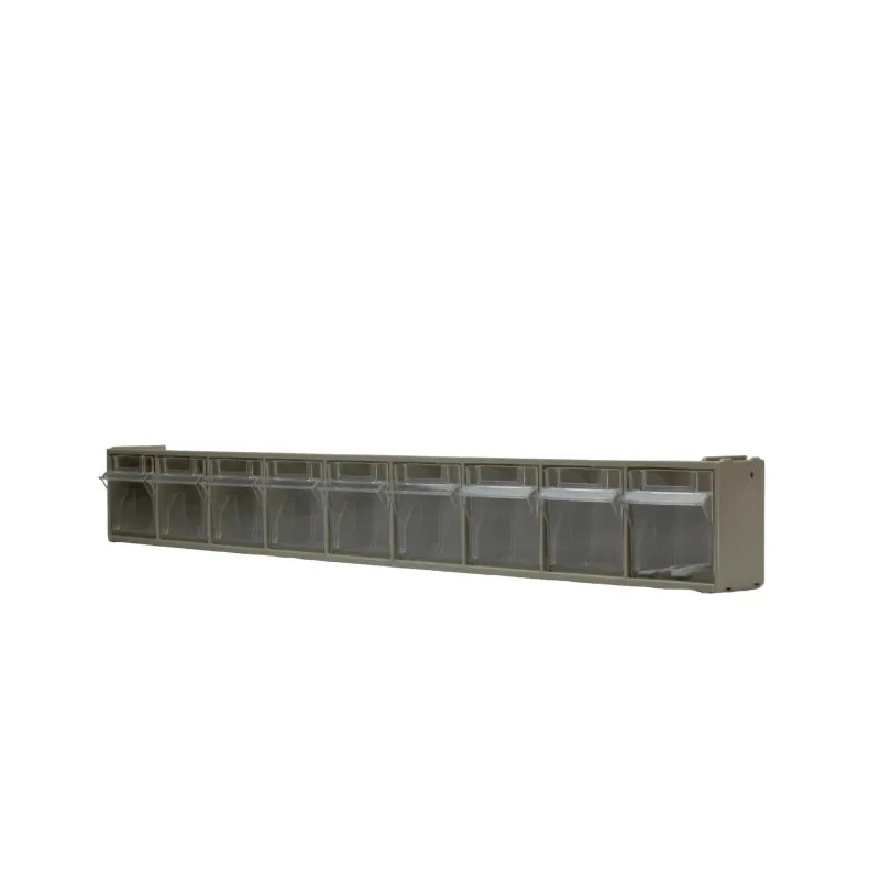 RS PRO Tilt Drawer Unit 9, Polypropylene Case with Transparent Tilt Drawers 68 mm x 600 mm x 78 mm 519-289