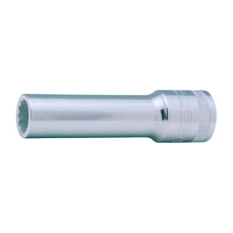 Bahco 1/2 in Drive 12 mm 12 Point Square Deep Socket Nickel Chrome Plated 82.6mm Overall Length 7805DM-12