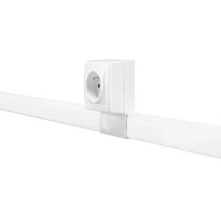 Planet-Wattohm Keva White Mini Cable Trunking W32mm x D12mm x L2.1m Polyvinyl Chloride W32mm