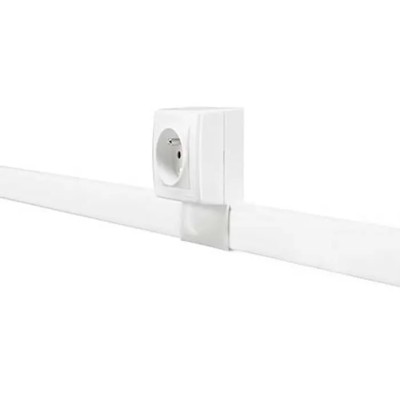 Planet-Wattohm Keva White Mini Cable Trunking W32mm x D12mm x L2.1m Polyvinyl Chloride W32mm