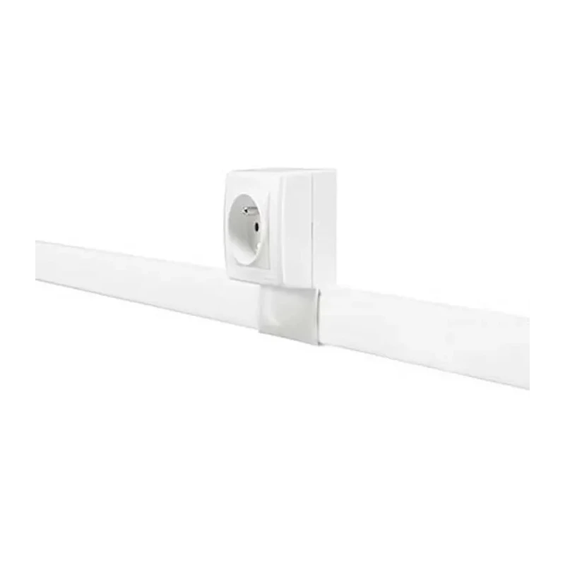 Planet-Wattohm Keva White Mini Cable Trunking W32mm x D12mm x L2.1m Polyvinyl Chloride W32mm