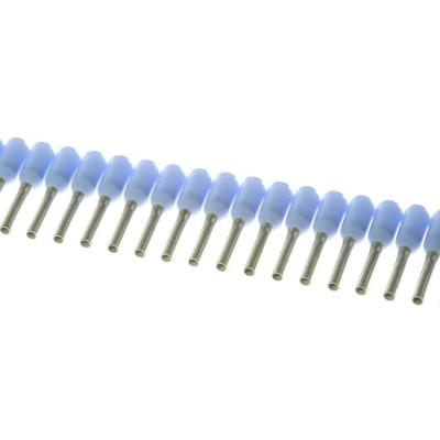 Weidmüller Insulated Crimp Bootlace Ferrule, 8 mm Pin Length, 1.2 mm Pin Diameter, Blue, Copper Terminal, German 9004310000