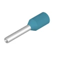 Weidmüller Insulated Crimp Bootlace Ferrule, 8 mm Pin Length, 1.2 mm Pin Diameter, Blue, Copper Terminal, German 9004310000