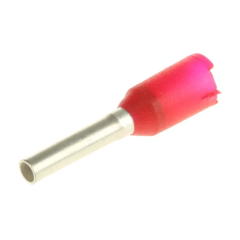 Weidmüller Insulated Crimp Bootlace Ferrule Copper Pin Terminal 1.4 mm Diameter, 8 mm Pin Length, Red 17 AWG Wire 9004330000