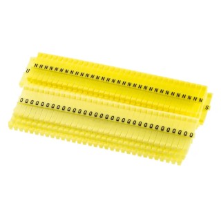 JLP PLIO®-CLIP Clip-On Pre-Printed Cable Marker, Black Legend /, Plain, N to Z, . for 6 mm Max and 3.6 mm Min 07370313000