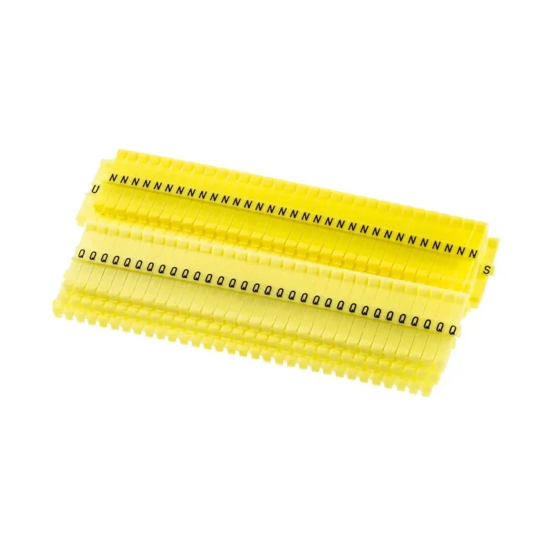 JLP PLIO®-CLIP Clip-On Pre-Printed Cable Marker, Black Legend /, Plain, N to Z, . for 6 mm Max and 3.6 mm Min 07370313000