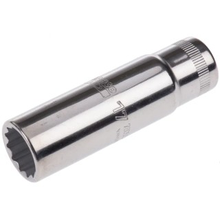 Bahco 1/2 in Drive 17 mm 12 Point Square Nickel Chrome Plated Socket 82.6mm Overall Length 7805DM-17
