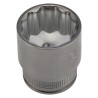 Bahco 1/2 in Drive 27 mm 12 Point Square Socket, Polished Alloy Steel, 44mm Overall Length 7800DM-27