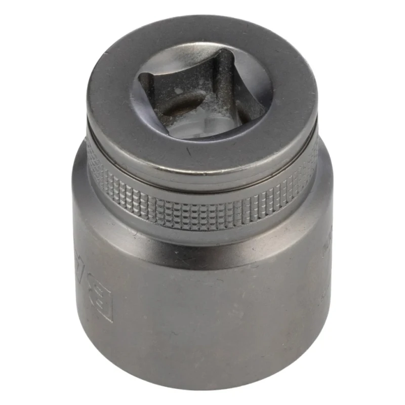 Bahco 1/2 in Drive 27 mm 12 Point Square Socket, Polished Alloy Steel, 44mm Overall Length 7800DM-27