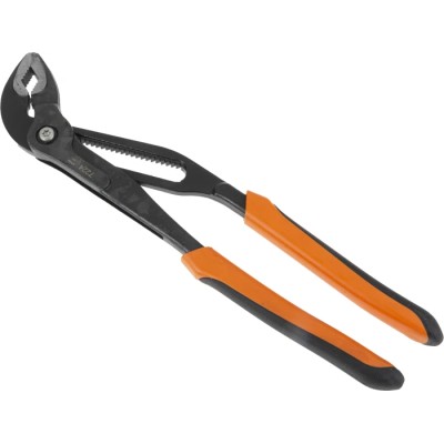 Bahco Water Pump Plier Dual Component Handle Steel 250mm Overall Length 40mm Jaw Phosphate Finish 7224
