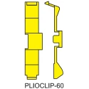 JLP PLIO®-CLIP Pre-Printed Clip-On Cable Marker A to M, Plain, Earth, Live Yellow for 3.6 mm to 6 mm Cable 07370312000