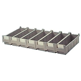RS PRO Drawer Unit 7 High Impact Plastic Grey 138 mm x 138 mm x 431 mm 519-582