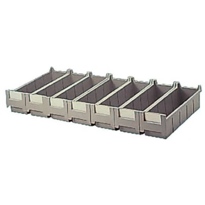 RS PRO Drawer Unit 7 High Impact Plastic Grey 138 mm x 138 mm x 431 mm 519-582