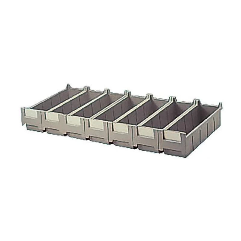 RS PRO Drawer Unit 7 High Impact Plastic Grey 138 mm x 138 mm x 431 mm 519-582