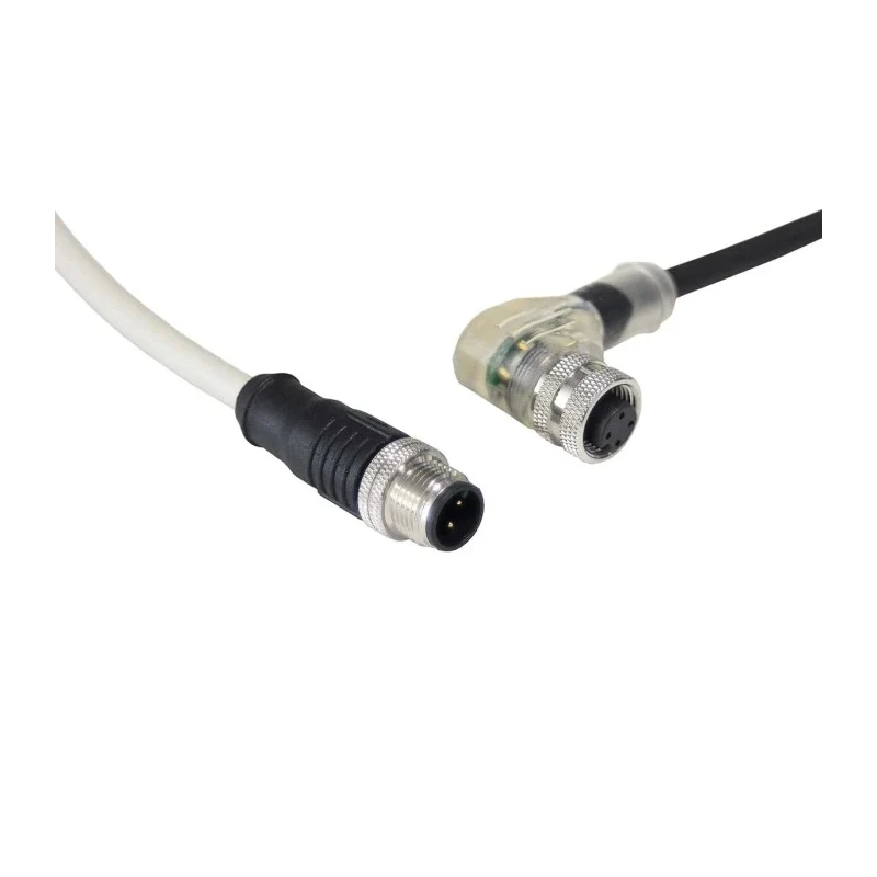 Bulgin Sensor Actuator Cable Female 4 Way Right Angle to Male 4 Way Straight 2 m PXPNPN12RAF04AFI020PUR