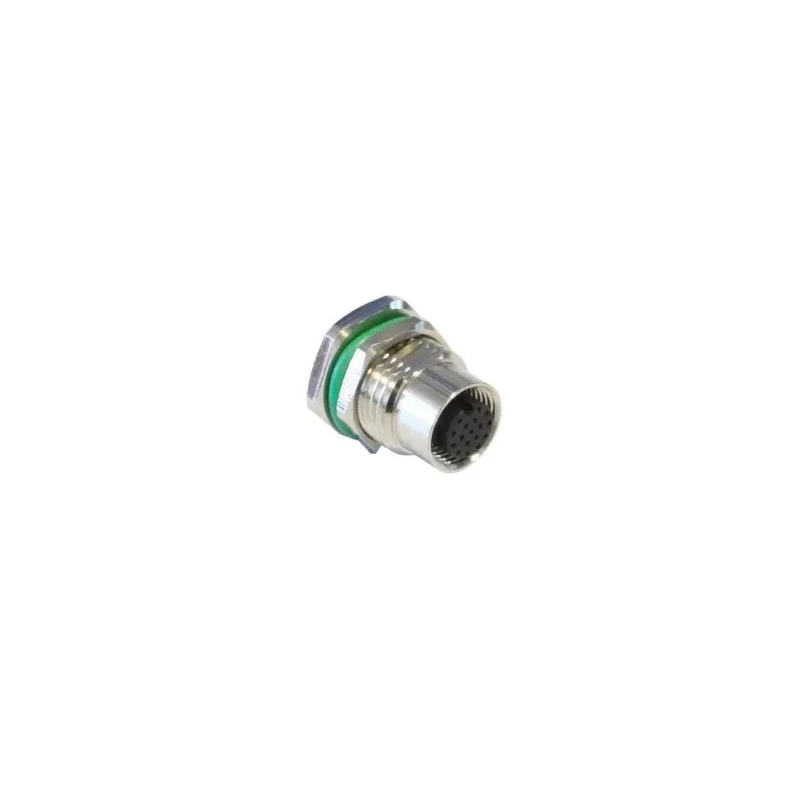 Bulgin Buccaneer M12 Series Circular Connector 17 Contacts Panel Mount Socket Female Brass IP67 PXMBNI12FPF17AFLM16001