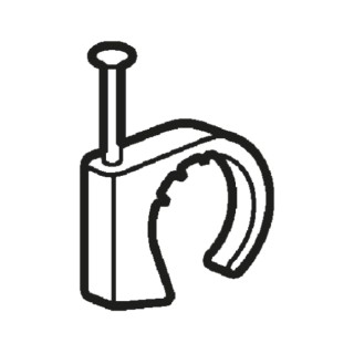 Legrand Grey Cable Clip 9 mm Maximum Bundle Diameter Nail Fixing 25 mm Length 0 315 28