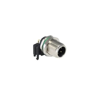 Bulgin Industrial Circular Connector 3 Contacts Panel Mount Socket Male Brass IP67 Buccaneer M8 Series PXMBNI08RAM03APCM8