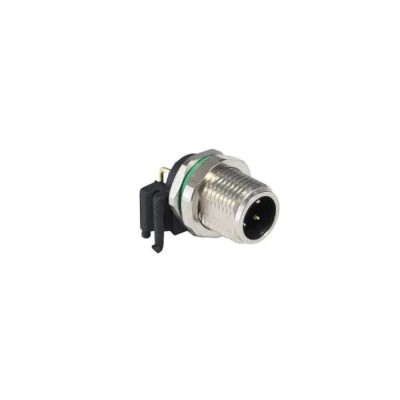 Bulgin Industrial Circular Connector 3 Contacts Panel Mount Socket Male Brass IP67 Buccaneer M8 Series PXMBNI08RAM03APCM8