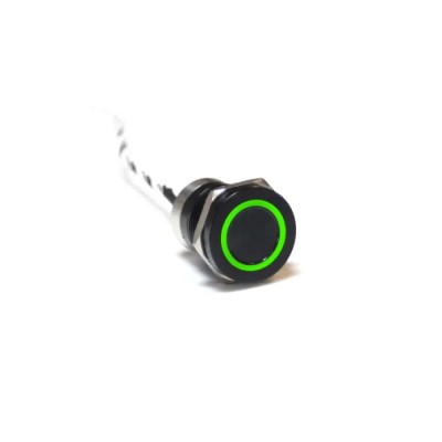 Bulgin Capacitive Switch Momentary NO Illuminated Green Red On-Off IP68 Black Anodised MC19MOBGR