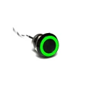 Bulgin Capacitive Switch Momentary NO Illuminated Red Green On-Off IP68 Black Anodised MC22MOBGR