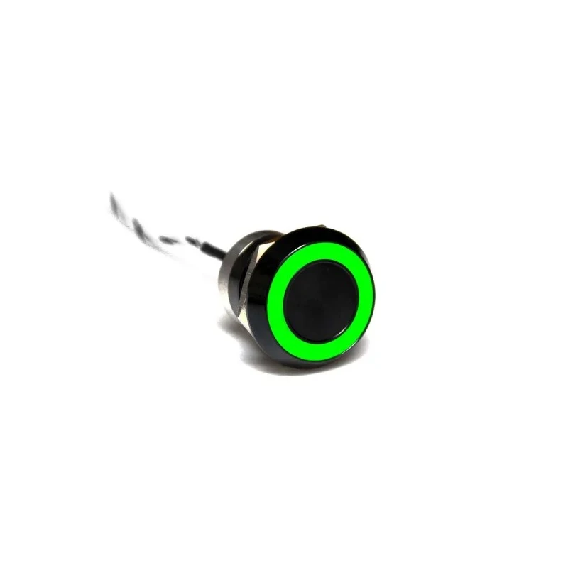 Bulgin Capacitive Switch Momentary NO Illuminated Red Green On-Off IP68 Black Anodised MC22MOBGR