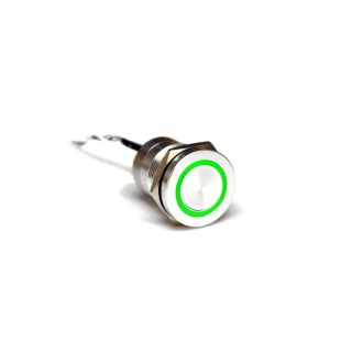 Bulgin Capacitive Switch Momentary NC Illuminated Green Red On-Off IP68 Stainless Steel MC19MCSGR